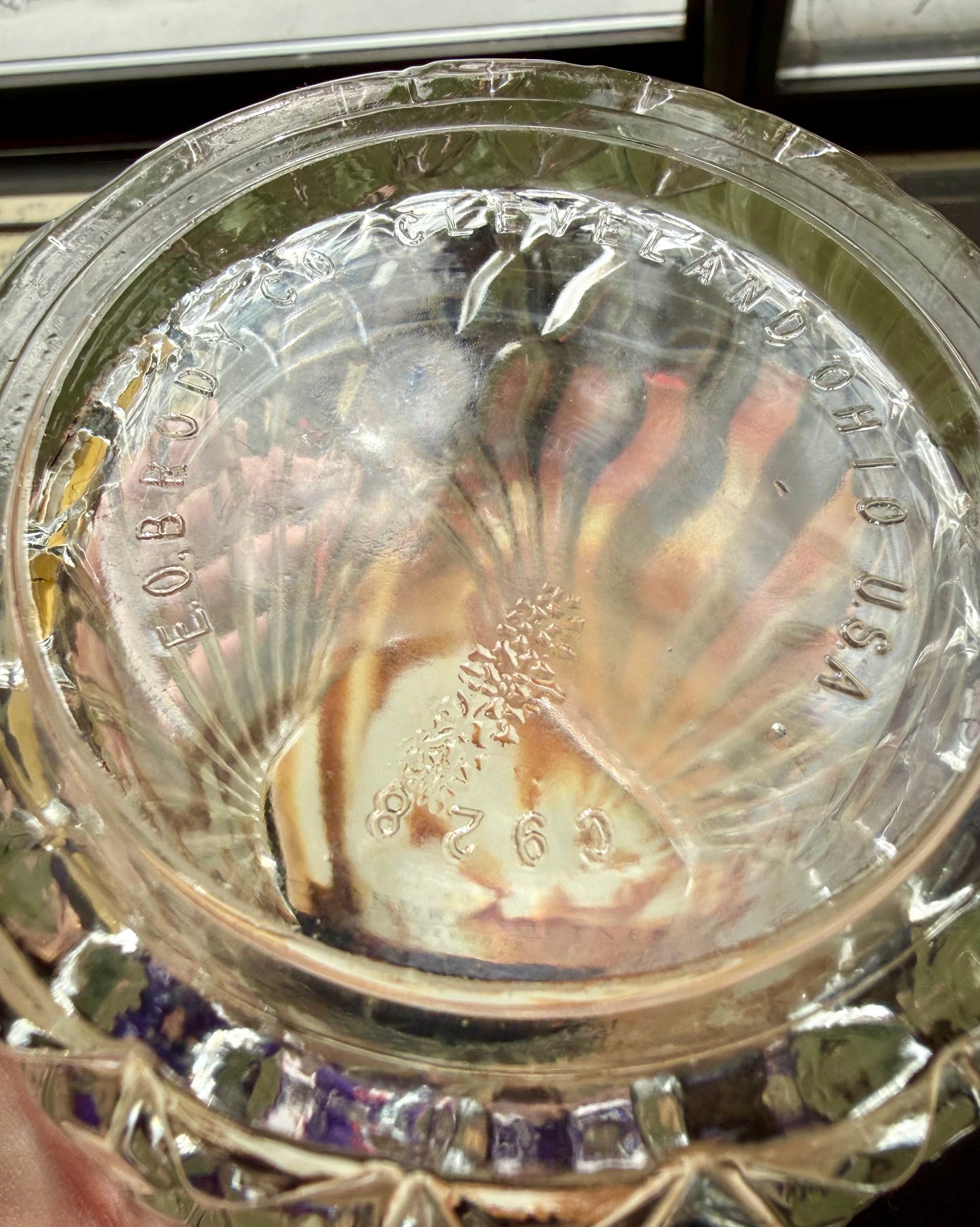 EO Brody Co C928 Vintage Empire Vase Clear Glass Regal Luxury Collectible 10"