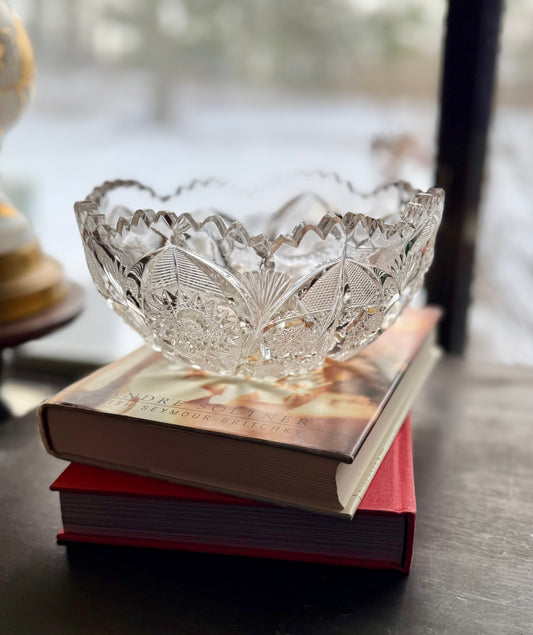 American Brilliant sawtooth edge sun and cane pattern