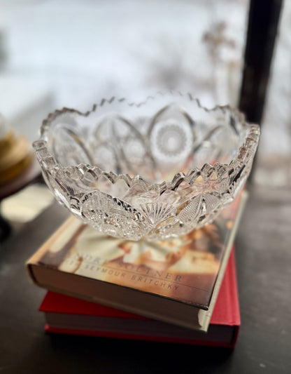 American Brilliant sawtooth edge sun and cane pattern