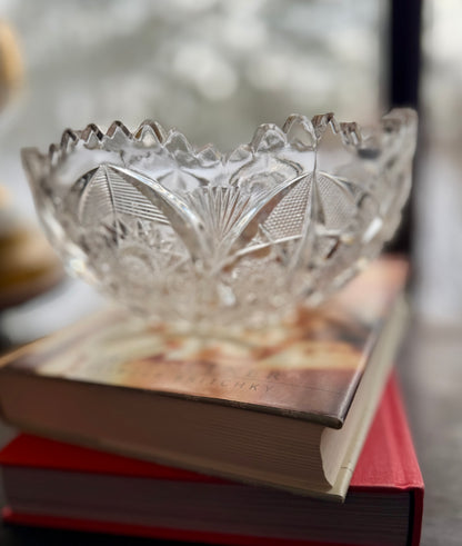 American Brilliant sawtooth edge sun and cane pattern