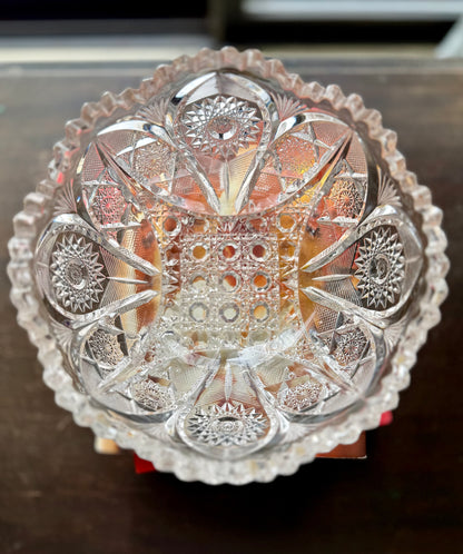 American Brilliant sawtooth edge sun and cane pattern