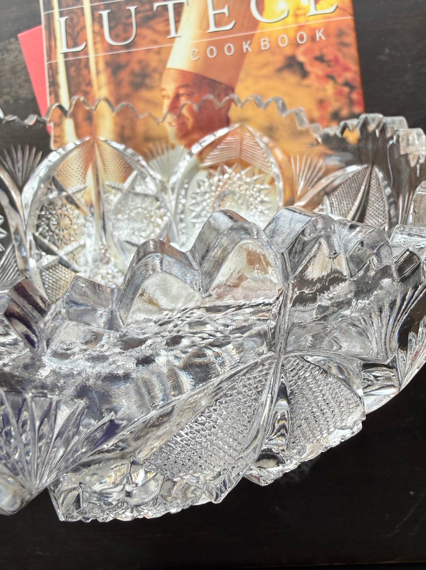 American Brilliant sawtooth edge sun and cane pattern