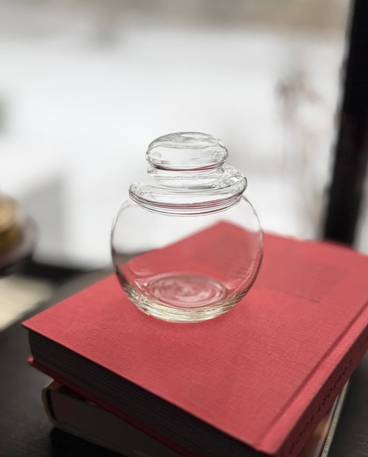 Bormioli Rocco sugar bowl made in italy Round Apothecary Canister Jar with Bulb Lid