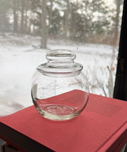 Bormioli Rocco sugar bowl made in italy Round Apothecary Canister Jar with Bulb Lid