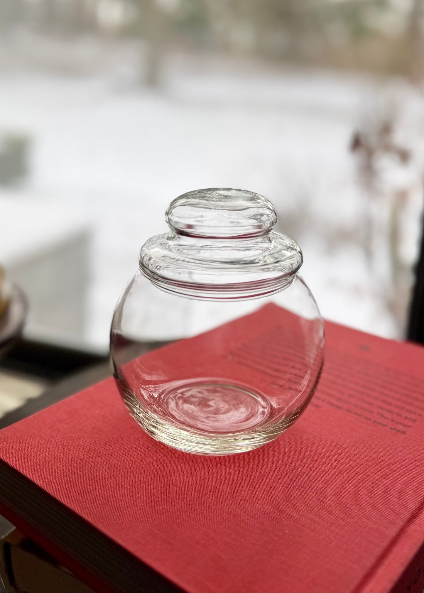 Bormioli Rocco sugar bowl made in italy Round Apothecary Canister Jar with Bulb Lid