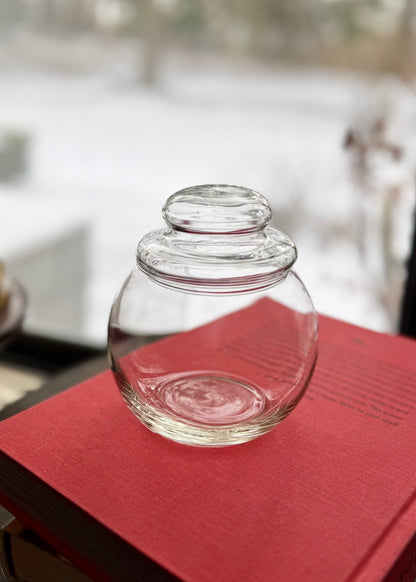 Bormioli Rocco sugar bowl made in italy Round Apothecary Canister Jar with Bulb Lid