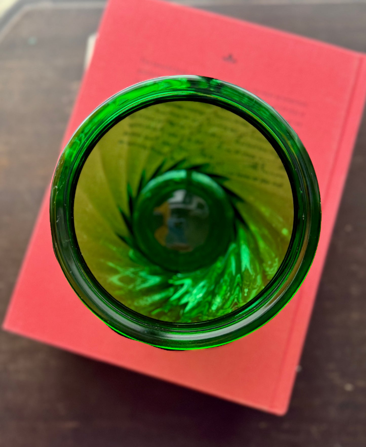 Emerald Green Napco swirl bowl/planter 4"x5"