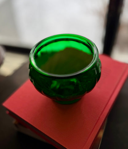 Emerald Green Napco swirl bowl/planter 4"x5"