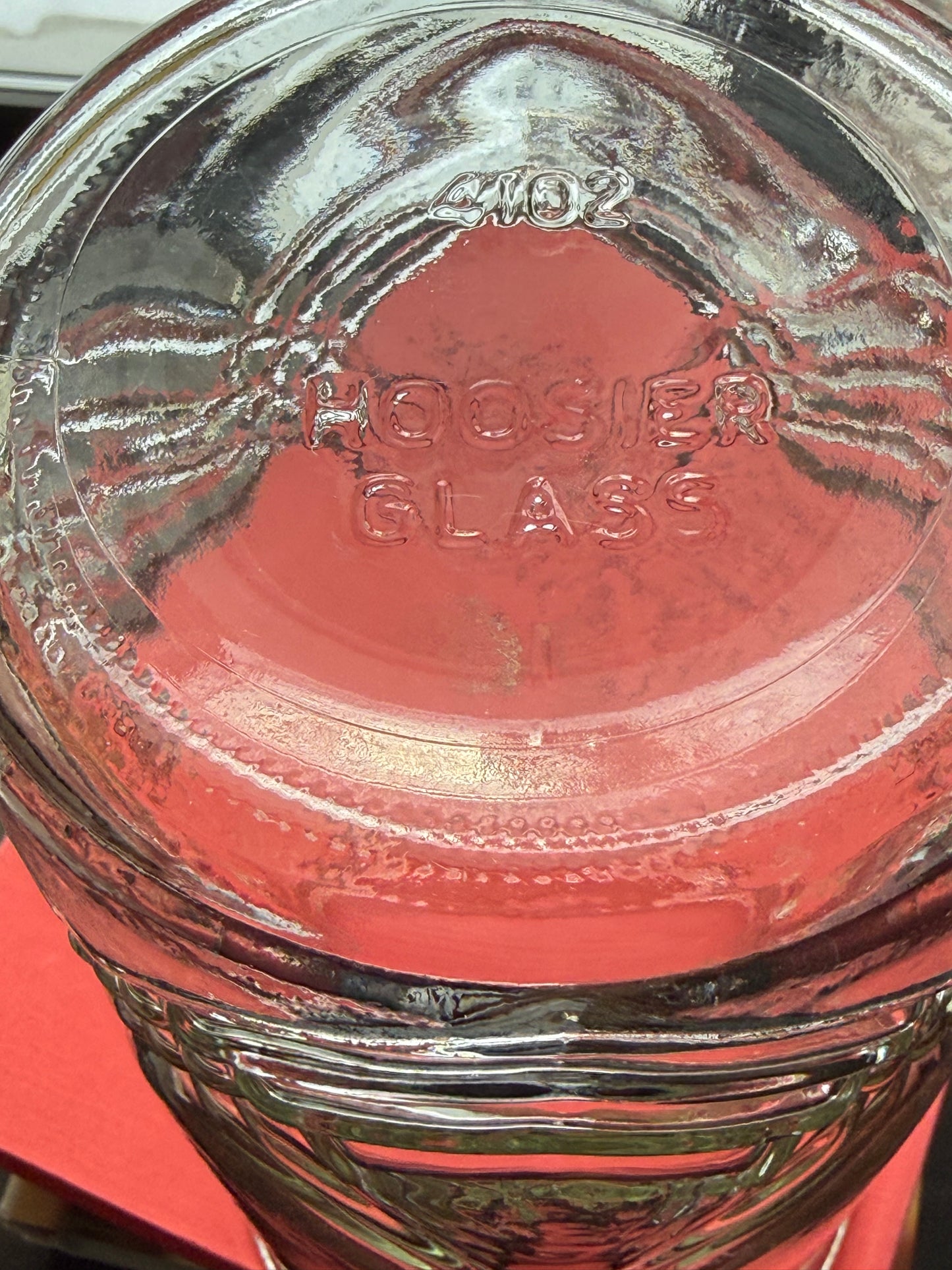 Hoosier Draped Clear Glass Vase 9.5" tall