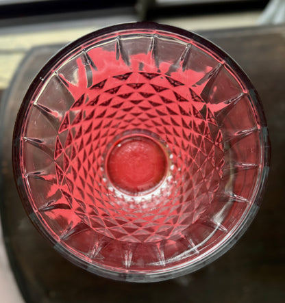 Art Deco Pressed Glass 10" Large Vase