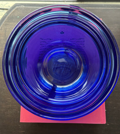 Anchor Hocking Cobalt Blue nesting mixing bowl set 3 bowls