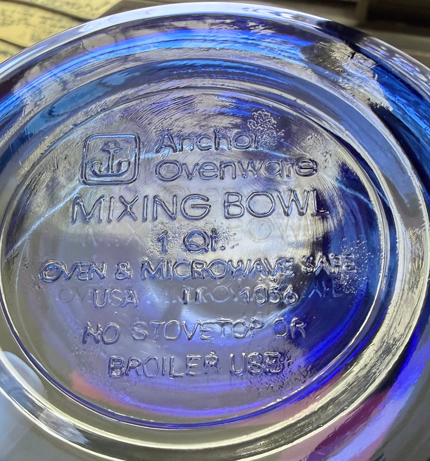 Anchor Hocking Cobalt Blue nesting mixing bowl set 3 bowls