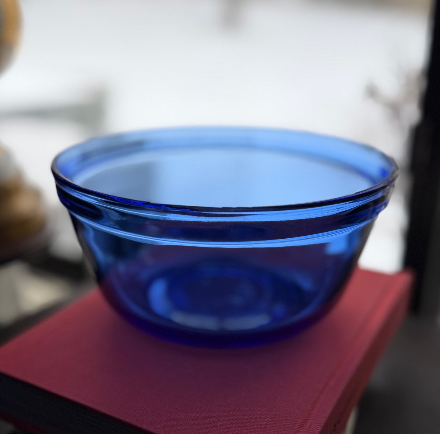 Anchor Hocking Cobalt Blue nesting mixing bowl set 3 bowls