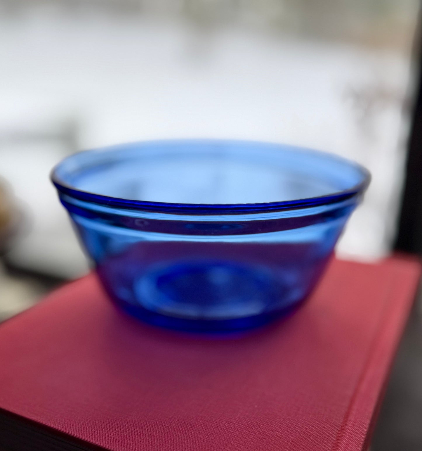 Anchor Hocking Cobalt Blue nesting mixing bowl set 3 bowls