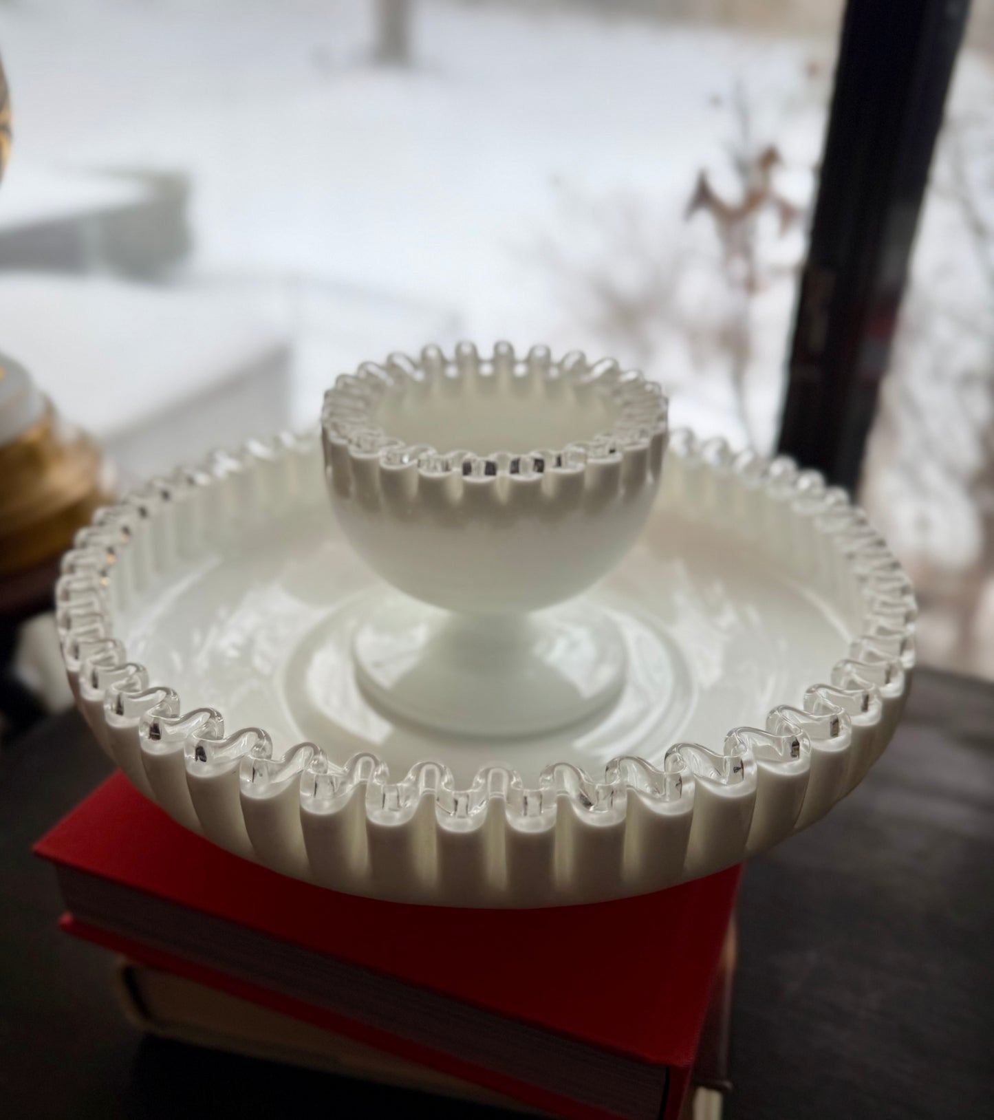 Fenton Silver Crest SET, chip & Dip or Shrimp & sauce set