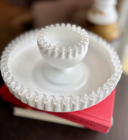 Fenton Silver Crest SET, chip & Dip or Shrimp & sauce set