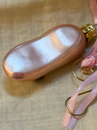 Blown Glass Ballerina Slipper ornament (2 available)