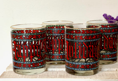 Houze Holiday whiskey glasses (OTTV 2910)