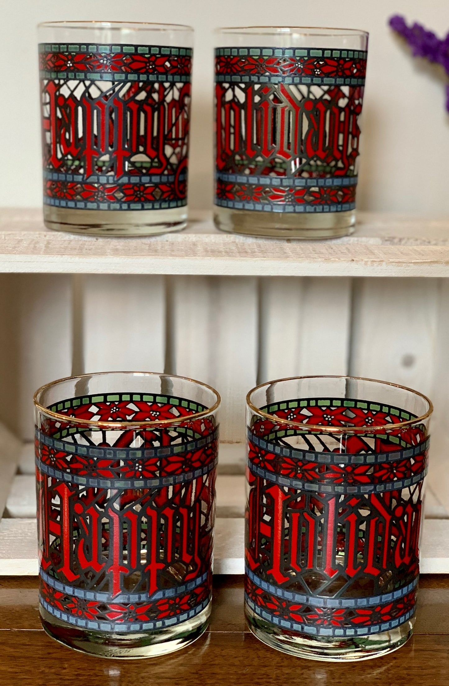 Houze Holiday whiskey glasses (OTTV 2910)