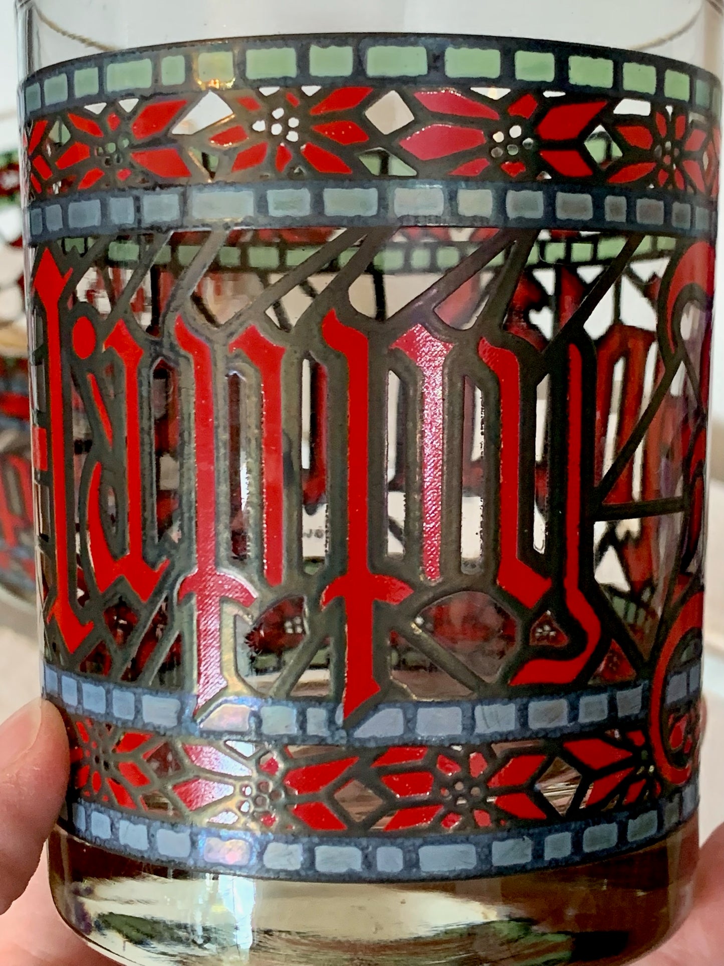 Houze Holiday whiskey glasses (OTTV 2910)