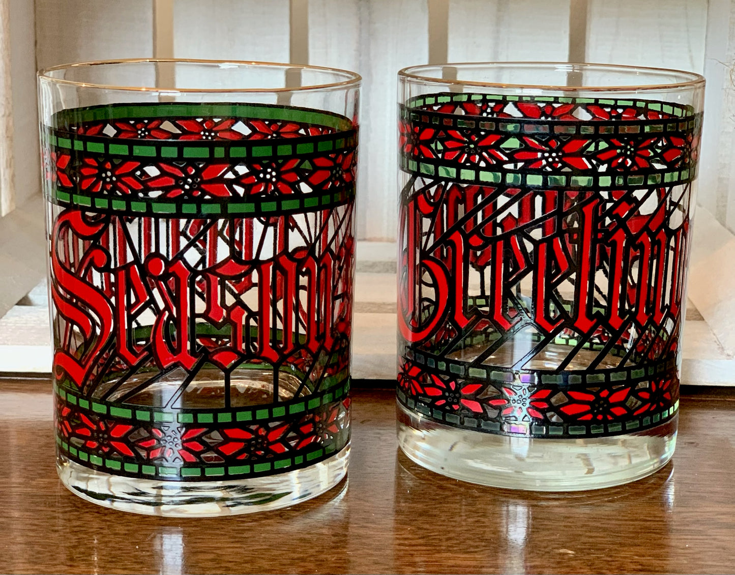 Houze Holiday whiskey glasses (OTTV 2910)