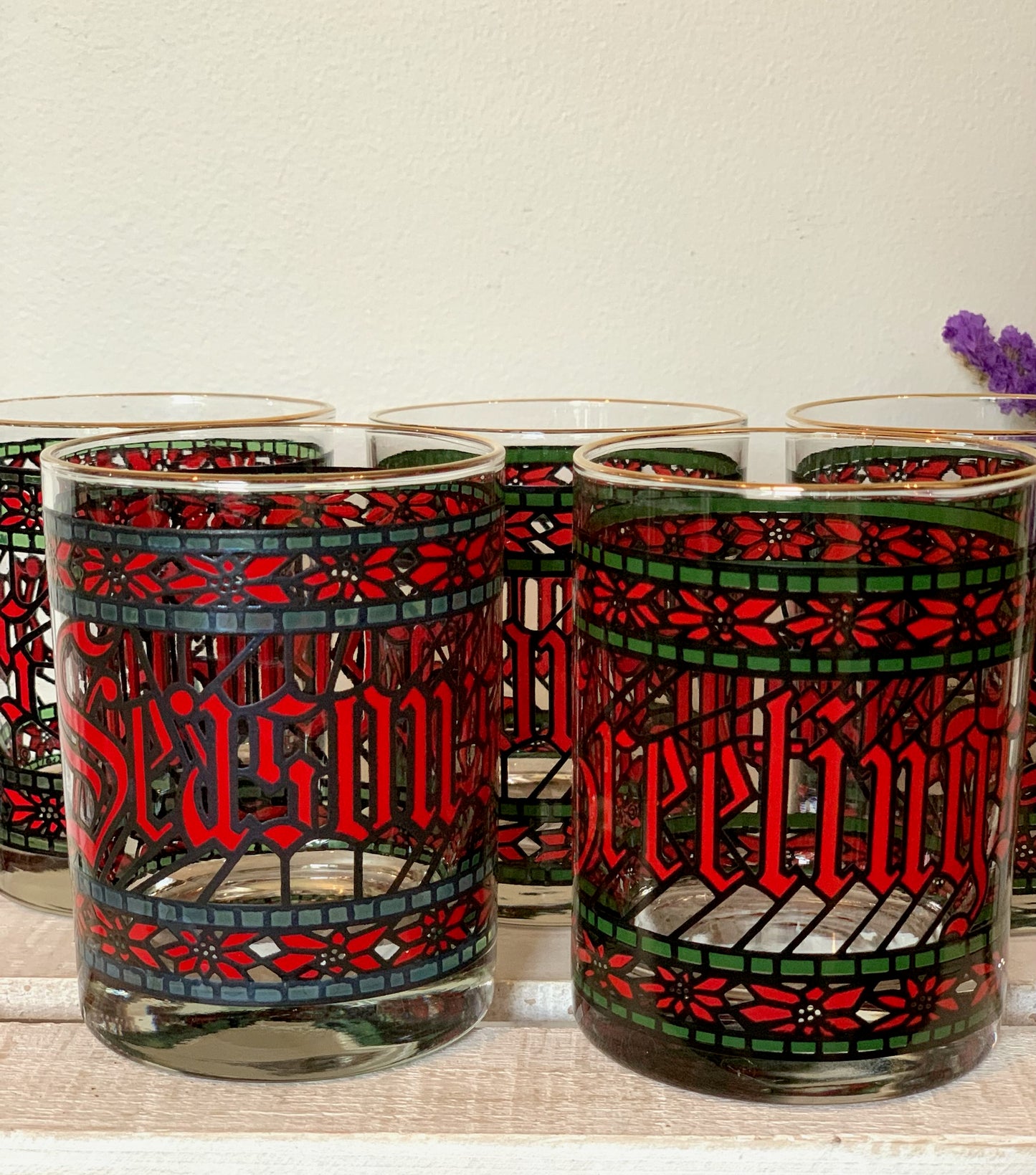 Houze Holiday whiskey glasses (OTTV 2910)