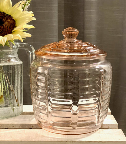 Pink Biscuit jar with Lid (OTTV 1451 1816.7) Priced individually