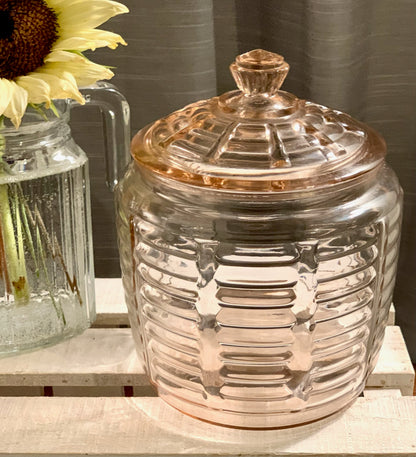 Pink Biscuit jar with Lid (OTTV 1451 1816.7) Priced individually