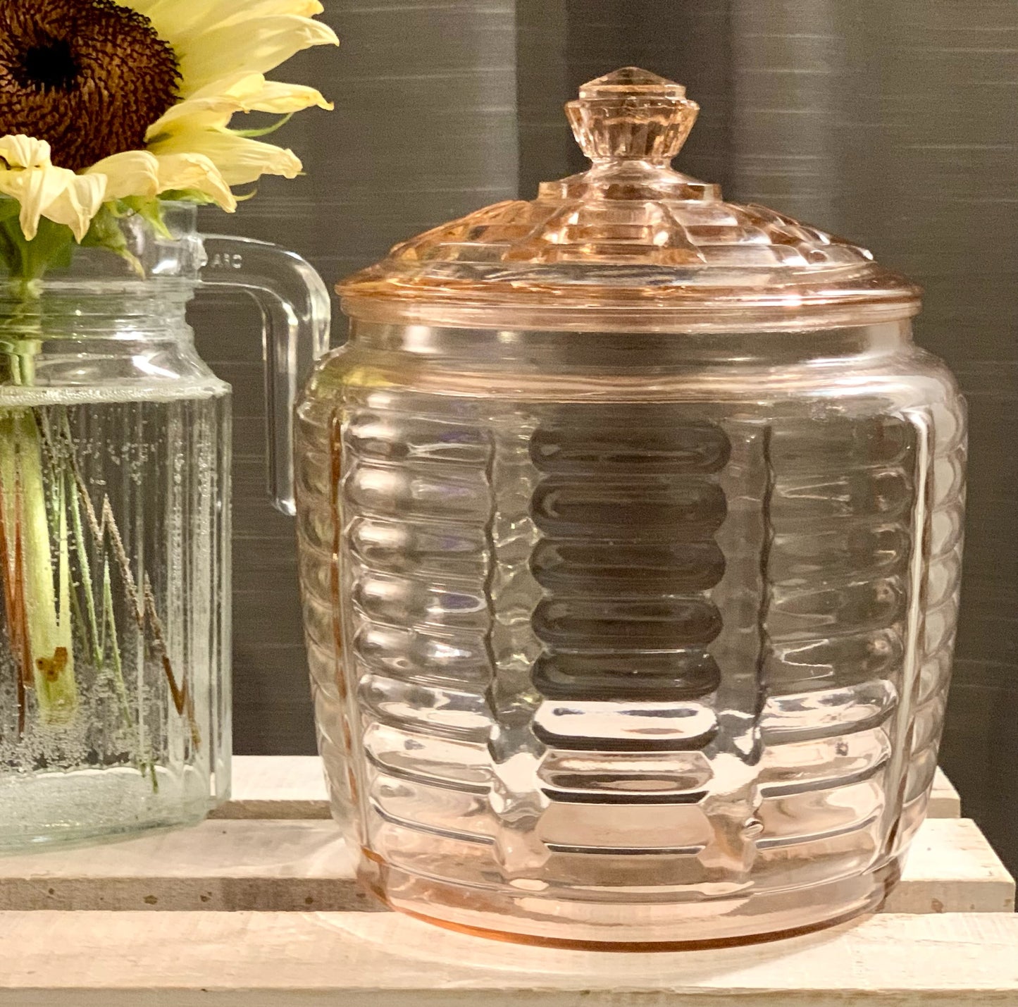 Pink Biscuit jar with Lid (OTTV 1451 1816.7) Priced individually