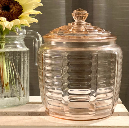 Pink Biscuit jar with Lid (OTTV 1451 1816.7) Priced individually
