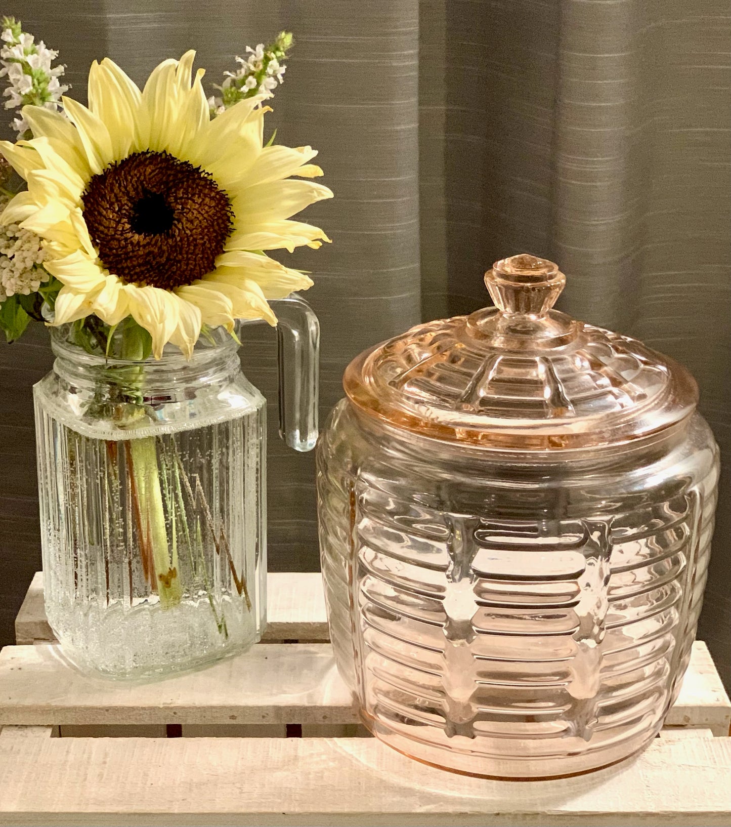 Pink Biscuit jar with Lid (OTTV 1451 1816.7) Priced individually