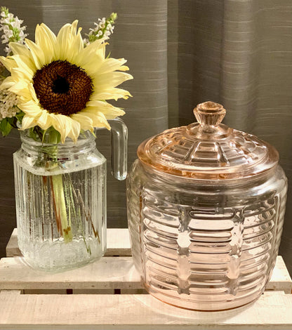 Pink Biscuit jar with Lid (OTTV 1451 1816.7) Priced individually