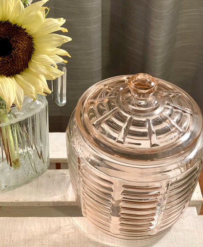 Pink Biscuit jar with Lid (OTTV 1451 1816.7) Priced individually