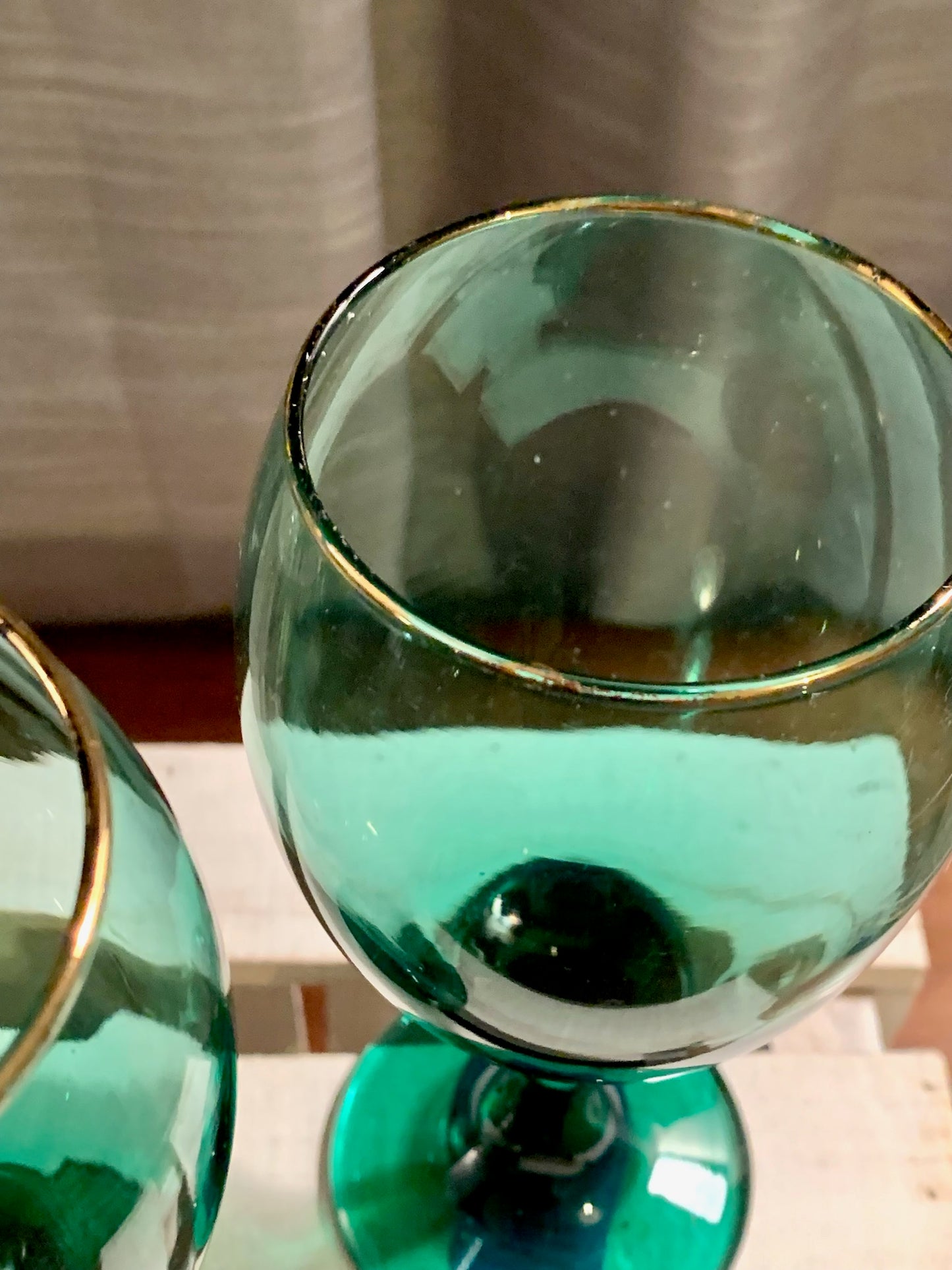 Libbey Green White Wine with Gold Rim (OTTV 2770 1166) priced individually, 8 available