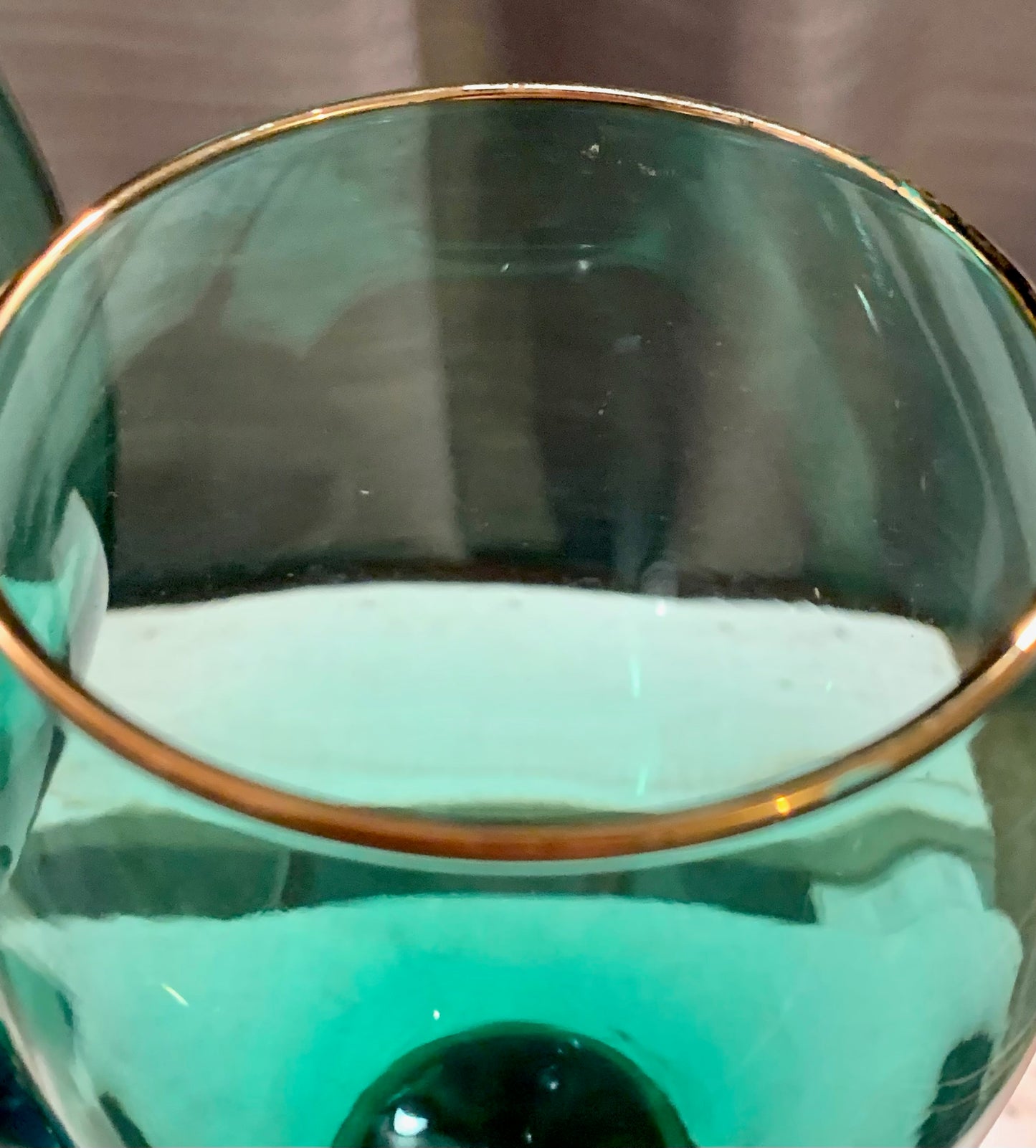 Libbey Green White Wine with Gold Rim (OTTV 2770 1166) priced individually, 8 available