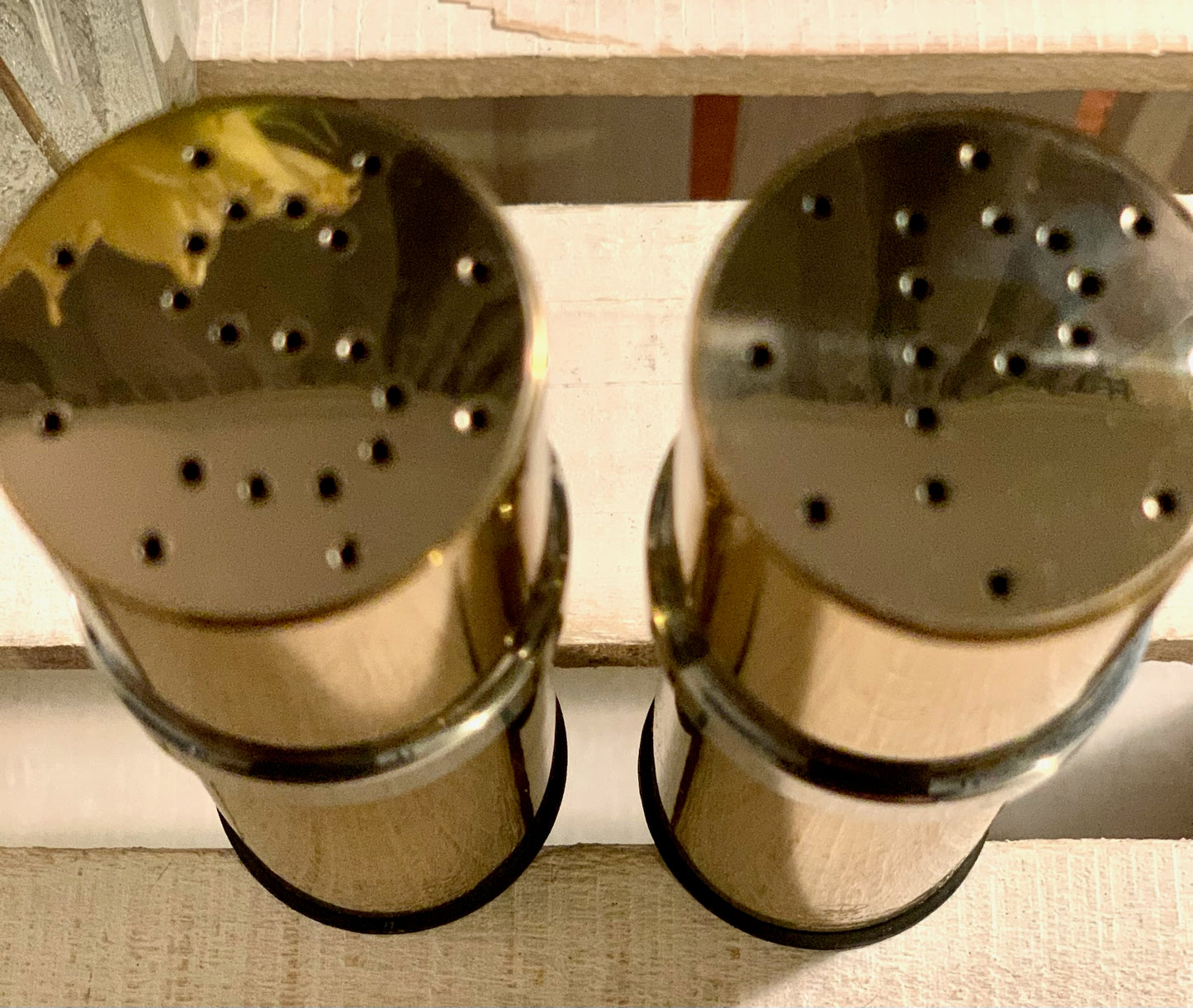 Sigvard Bernadotte Skultuna Messingsbruk salt & pepper set In original Box (OTTV 1983.2)