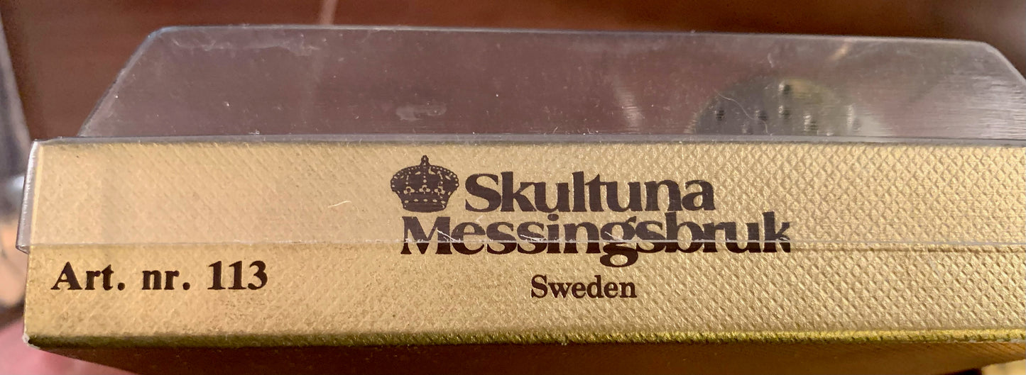 Sigvard Bernadotte Skultuna Messingsbruk salt & pepper set In original Box (OTTV 1983.2)
