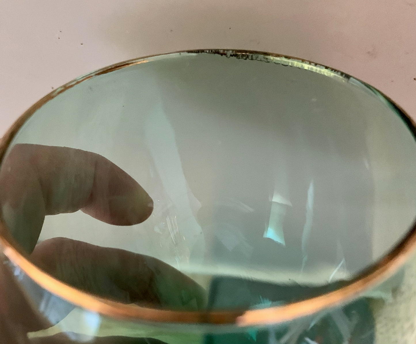 Libbey Green White Wine with Gold Rim (OTTV 2770 1166) priced individually, 8 available