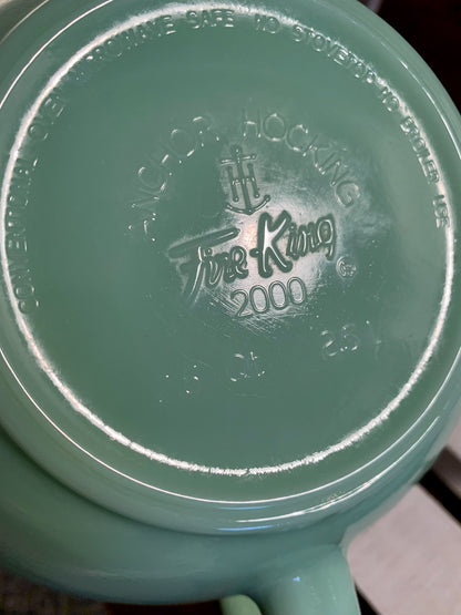 Fire King 2000 Jadeite Batter / Mixing bowl (OTTV 1699) 2 1/2 quarts, 5 1/4" x 8" x 11"