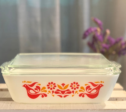 Pyrex Large Friendship Baker Refrigerator Fridgie #503 WITH Lid excellent condition (OTTV 1794) rare misprint on one side