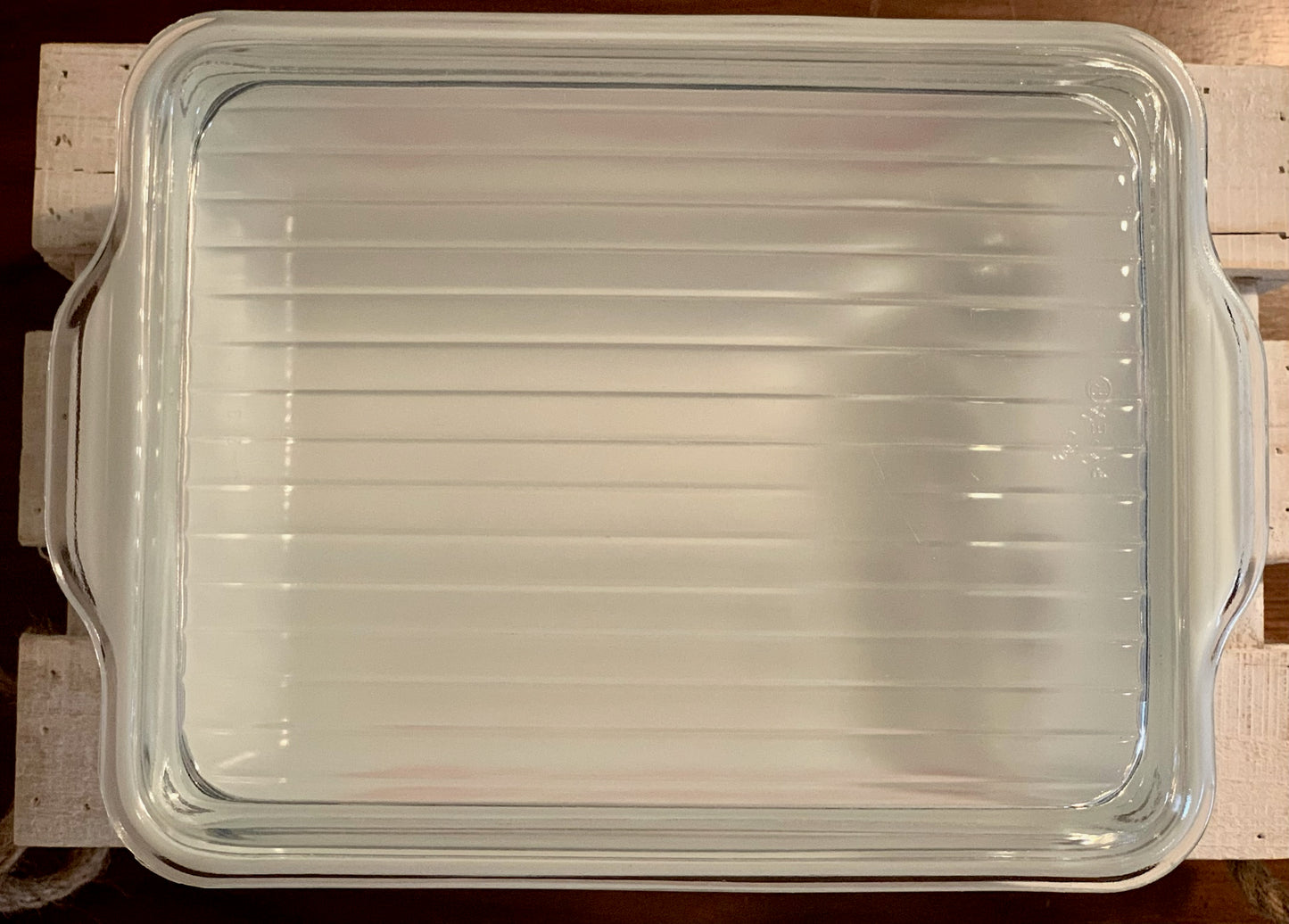 Pyrex Large Friendship Baker Refrigerator Fridgie #503 WITH Lid excellent condition (OTTV 1794) rare misprint on one side