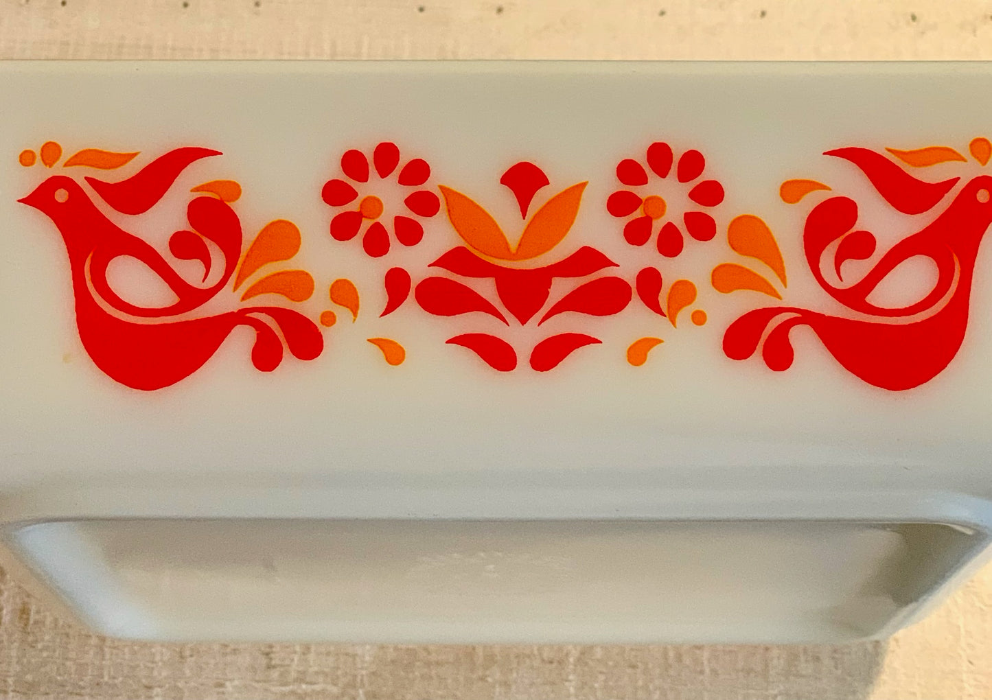 Pyrex Large Friendship Baker Refrigerator Fridgie #503 WITH Lid excellent condition (OTTV 1794) rare misprint on one side