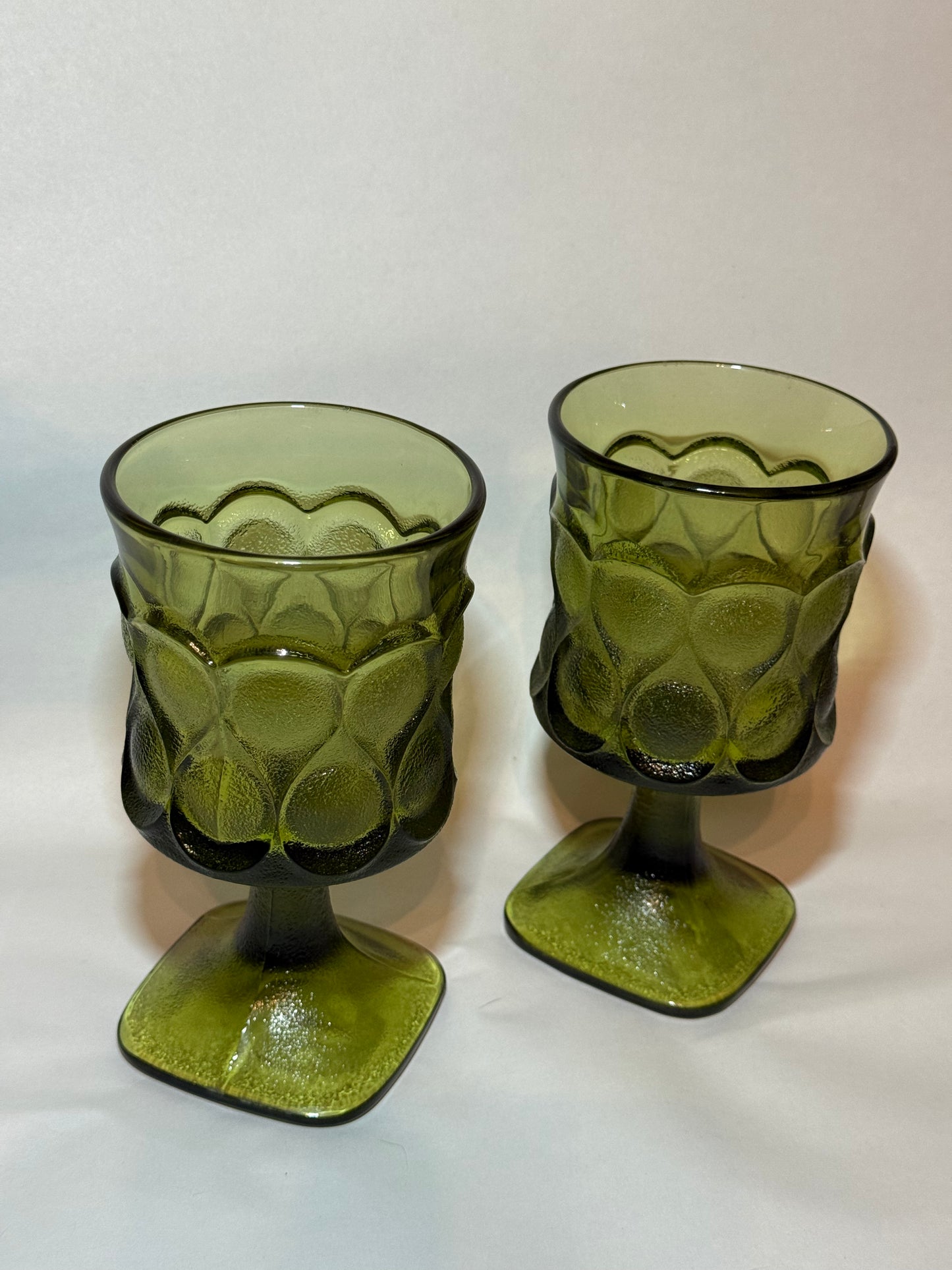 Noritake Green Spotlight Wine Goblets approx 9oz - priced individually, 2 available