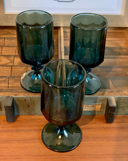 Riviera Blue Teal Water Goblet (OTTV 2925.3) priced individually, 3 available