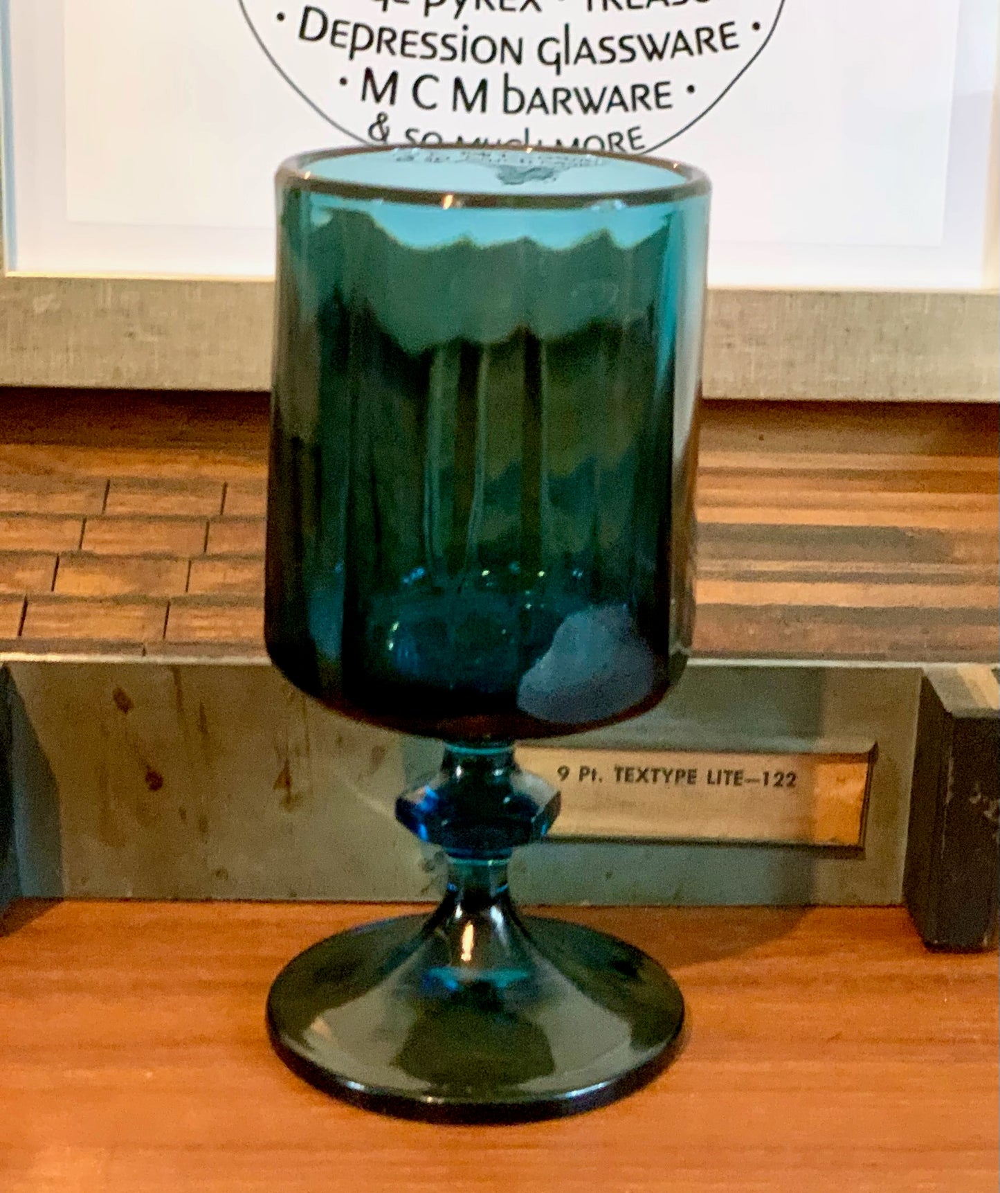 Riviera Blue Teal Water Goblet (OTTV 2925.3) priced individually, 3 available