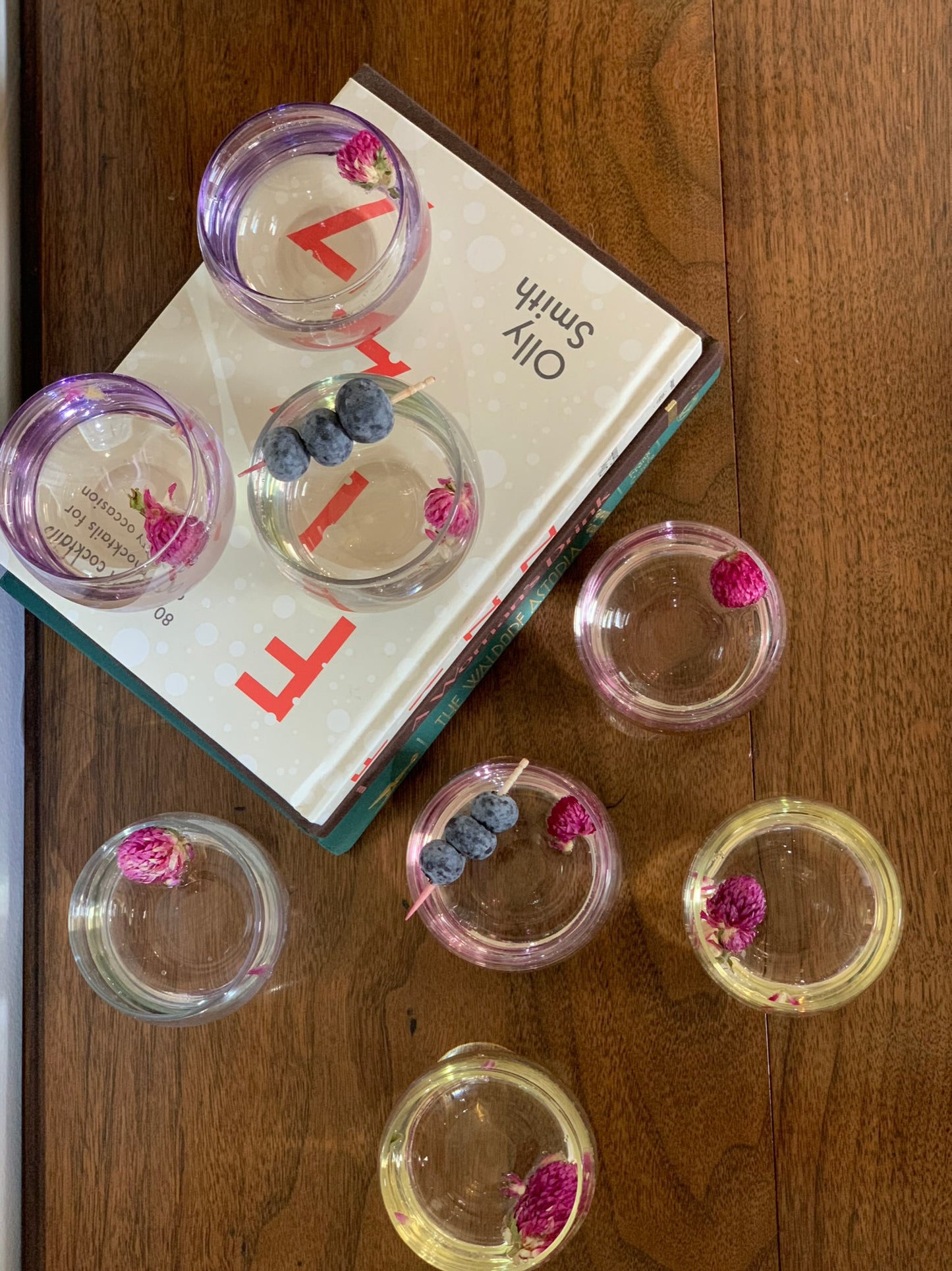 Federal Glass Sheer Rim Roly Poly In original Box from 1966. 8 IN BOX multicolored gem-tone (OTTV 2147.4) sold as an in box set