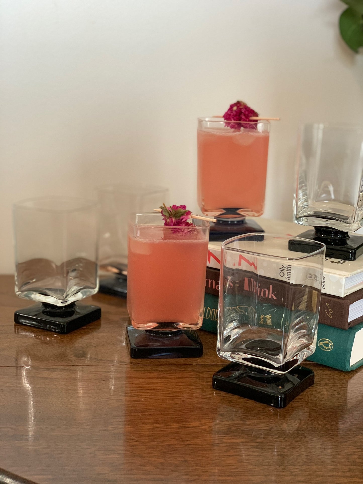 Square Pedestal beverage glasses - priced individually