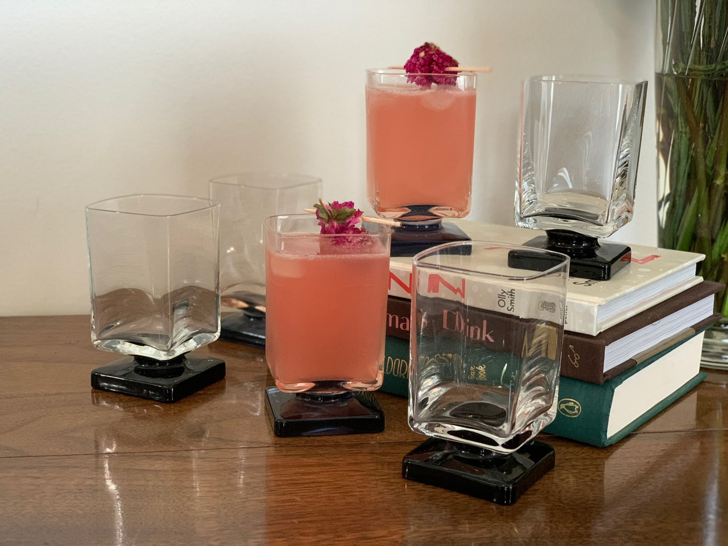 Square Pedestal beverage glasses - priced individually