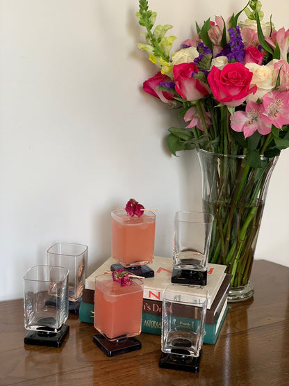 Square Pedestal beverage glasses - priced individually