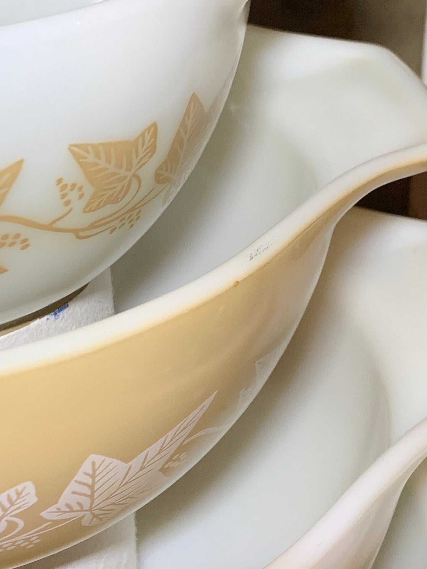 Pyrex Sandalwood Cinderella stack